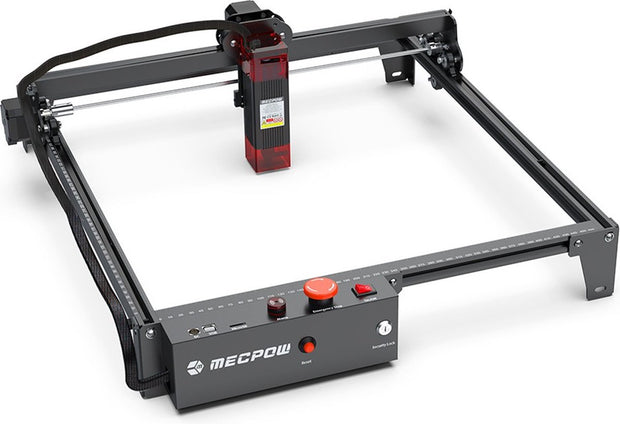 5W lasergraveermachine met veiligheidsslot, noodstop, vlamdetectie, gyroscoopsensor - EU-stekker