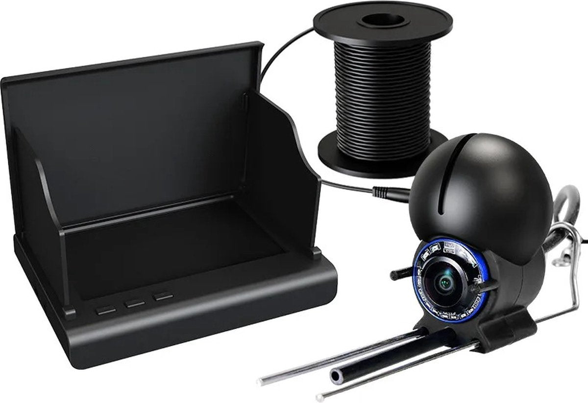 Fish Finder - Fish Finder - LCD 4.3 Inch Display - Underwater - 220° Fishing Camera - 1080P - 9 Hours Endurance - Night Vision - 30m
