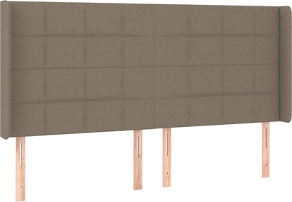 183x16x118/128 cm - Taupe Hoofdboard - Led Hoofdbord - Hoofdkussen - Beddecoratie - Slaapkamers
