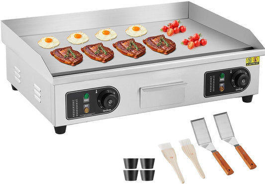 Elektrische Bakplaat – Elektrische BBQ – Elektrische Grillplaat – Bakplaat voor Gourmetten – Elektrische Bakplaat voor 2 Personen – Grill – Elektrische Grill Barbecue – Elektrische Grillplaat – Elektrische Grill – Elektrisch Grillapparaat