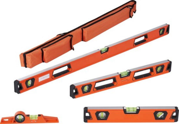 Waterpas Deluxe - Aluminium - 4 Stuks - Sterke Magneten - Opbergtas