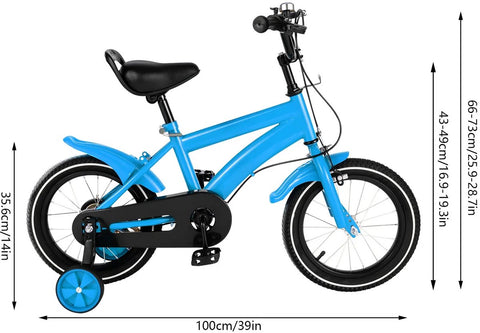 Kinderfiets - Fietsen - 14 Inch - Spelen - Buiten - Blauw