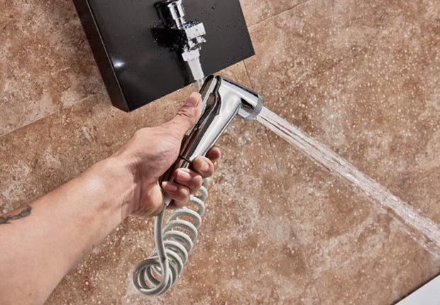 Douchekraan - Regendouche - Douchekop - Douchepaneel - 6 in 1 - Regendouche - Waterval douche - Kraan - Bidet - Massage jet - Handdouche - Waterstroom gevoed - Verlichting en LED display - Zwart