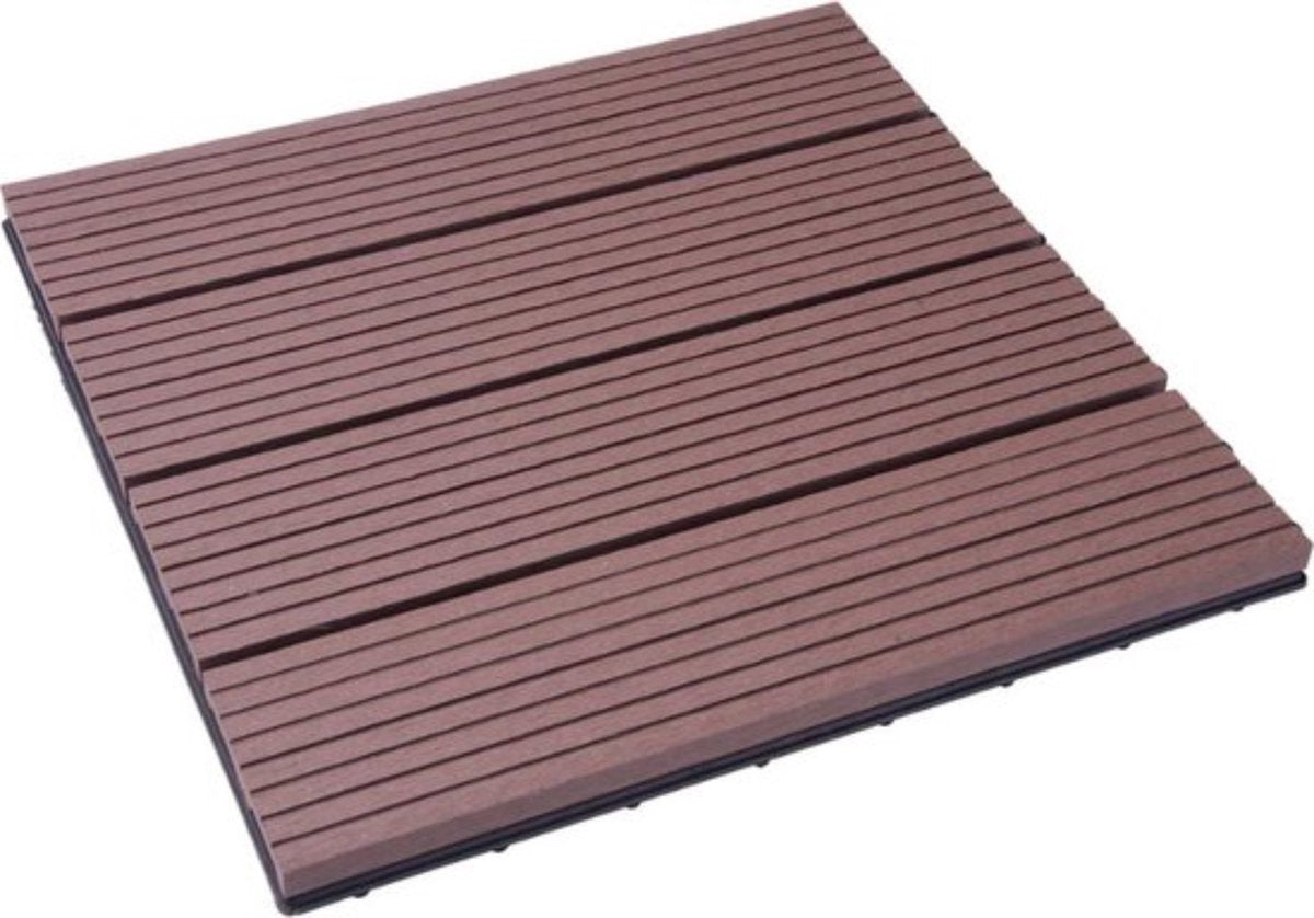 Patio Tuintegels met Kliksysteem - Set van 11 - Weerbestendig - Lichtbruin 30x30x1.8 cm