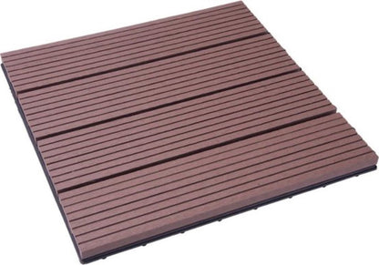 Patio Tuintegels met Kliksysteem - Set van 11 - Weerbestendig - Lichtbruin 30x30x1.8 cm