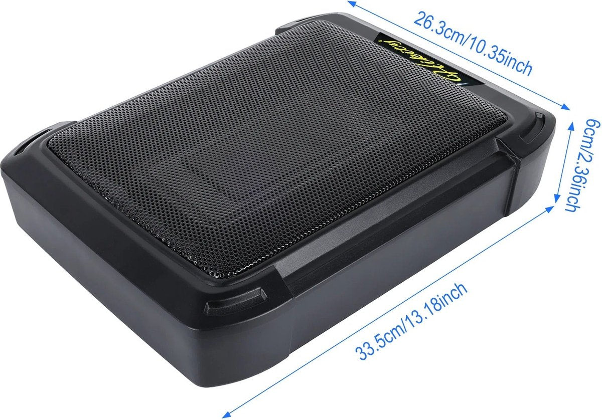 Auto Subwoofer Audio -1000W - Auto Auto Versterker Subwoofer - Voertuig Audio - Hoog Vermogen - Pure Lage Muziek Auto Luidsprekers - Onder Stoel Subwoofer - 34.5x26x8CM - Zwart