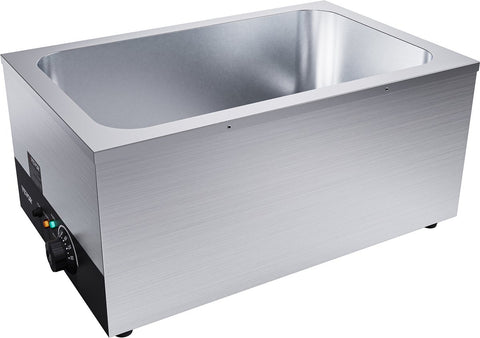 Commerciële Voedselverwarmer - Volledige Grootte - 1200W - 26,4L - Roestvrij Staal - Nat of Droog Gebruik - 6,5kg - Ideaal voor Buffet - Eetkraampjes en Barbecues