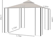 Partytent - Tuinfeesttent - Paviljoen - Tuinfeesttent - - Dubbel dak - 3 x 3m