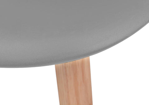 Eetkamerstoelen - Set van 6 - Kunststof - Grijs Eettafel Stoelen - Eetkamerstoelen Set - Grijze Stoelen - Kunststof Stoelen - Comfortabele Stoelen - Grijs