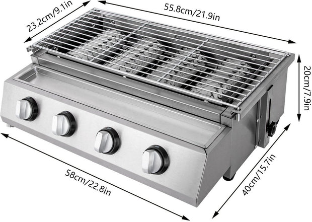 Gas bbq - buitenkeuken - RVS - Barbecue - barbeque - barbecues - gas - familie - eten gezelligheid