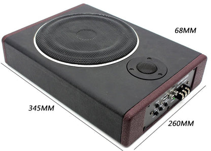 Liva Prime - AutoBass - Slim Subwoofer Serie - 600W Actieve Subwoofer - 8 Inch Speaker - 12V Versterker - Krachtige Bass - QUORE