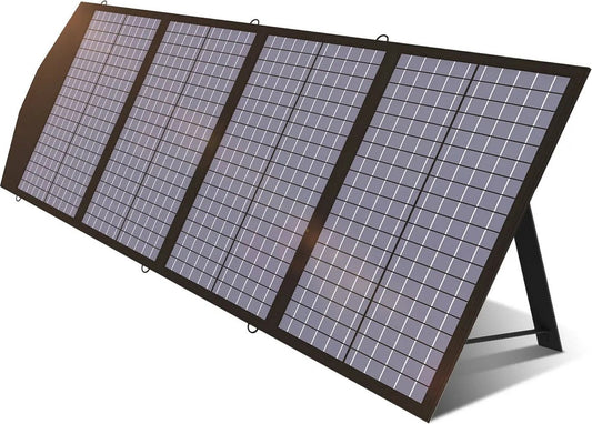 Solar Panel - Portable - Waterproof - Foldable Solar Panel - for Camping RV Garden Roof - Polycrystalline Silicon - 18V - 140W - Black