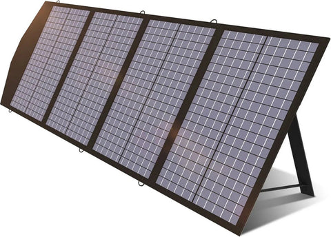 Zonnepaneel - Draagbaar - Waterdicht - Opvouwbaar zonnepaneel - voor Camping RV Tuin Dak - Polykristallijn Silicium - 18V - 140W - Zwart