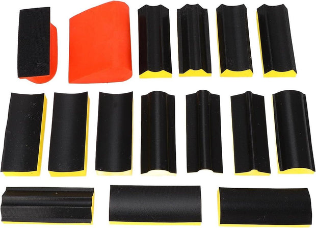 Profielslijpblok Dubbelzijdige contour- en Hoekschuurgrepen - Concaaf Convex Profielschuurgreep Pads Profielgrepen voor Handschuren