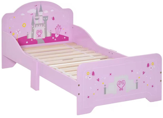 Kinderbed - Princessen bed - Bed - Kasteel - Roze - 143x7cm