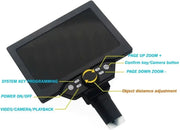 Digital Microscope 7-Inch LCD G1200 – Continuous Zoom 1-1200x – Adjustable Angle – True Color Reproduction – Versatile Use – High Resolution