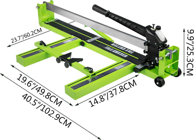 Tegelsnijder - 800mm - Handmatige Keramische Tegelsnijmachine - Met Twee Wielen en Rubberen Handgreep - voor het Snijden van Tegels, keramiek, Porseleinen Tegels