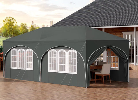 Vélite partytent 3x6 - partytenten - met zijwanden - staal - grijs