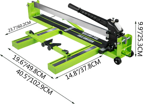 Tegelsnijder - 1000mm - Handmatige Keramische Tegelsnijmachine - Met Twee Wielen & Rubberen Handgreep - voor het Snijden van Tegels - keramiek - Porseleinen Tegels