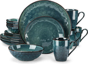 32-Delige  - Groene - Servies set - Ovenverandering - Glazuur - Porseleinen - Serviesgoed Set - Met Diner- Dessertbord - Kom - Mok - Groen
