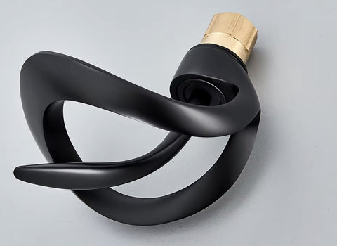 Luxe wastafelkraan - Gootsteen kraan - Waterval kraan - Kraan - Mengkraan - Zwart