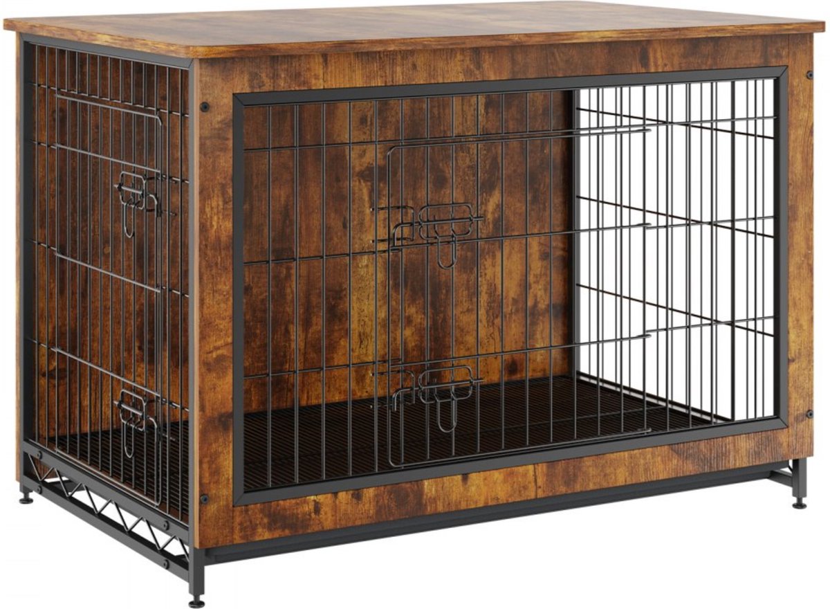 2-Deurs Hondenkennel - Meubelkennel - Duurzaam Stalen Frame - Inclusief Kussen