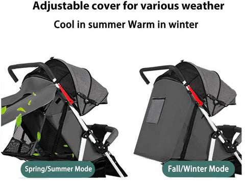 Compacte Buggy - Buggy Inklapbaar - Plooibuggy - Lichtgewicht Kinderwagen - Buggy's - Met Grote Opbergruimte - Met Meerdere Standen - Grijs/Zwart