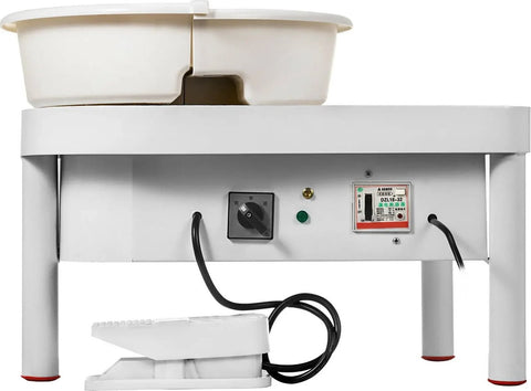 Pottenbakkersschijf Set - Inclusief Tools - Boetseerschijf - Draaischijf Pottenbakker - Pottenbakken Draaiplateau - Keramiek - 300W - 25CM - Wit