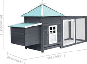 Kippenren - Kippenhok met ren - Kippenhokken - Kippenhokken voor buiten - Kippenhok met buitenverblijf - Nachthok kippen - Kippenhok met uitloopren