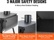 Draagbare Houtkachel - Camping Hot Tent BBQ-oven Buiten met Pijpen - 59 x 79 x 262 cm  - Kamergrootte 55 x 33 x 29,5 cm