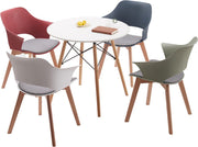 Eetkamerstoel Set van 4 - Meerdere Kleuren - Stoelen - Houten Poten - Moderne Eetkamerstoelen - Scandinavisch Design