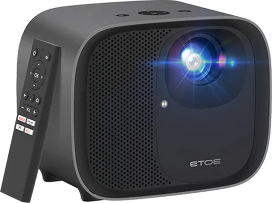 E3 Pro Projector, 500 ANSI, Native 1080P, 4K Decoding, Android TV, Autofocus &amp; Keystone Correction - EU Plug