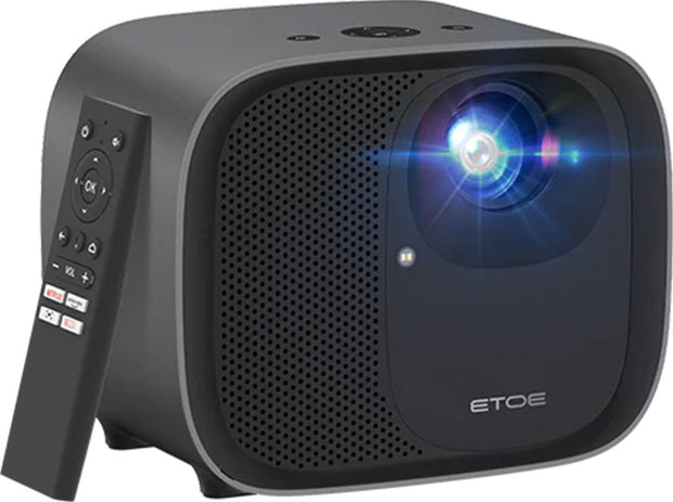 E3 Pro-projector, 500 ANSI, native 1080P, 4K-decodering, Android TV, autofocus en keystone-correctie - EU-stekker
