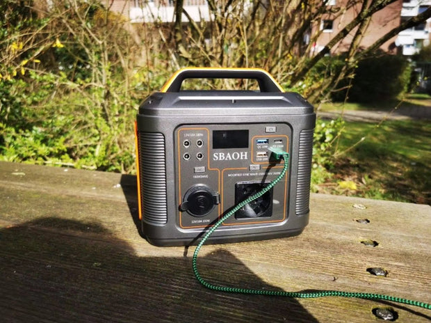 Draagbare noodaccu - Powerstation - 300W - Stroomgenerator - 296 Wh Lithium - Snel Laden - Camping Zonnegenerator - Powerbank - Generator - LED Lamp