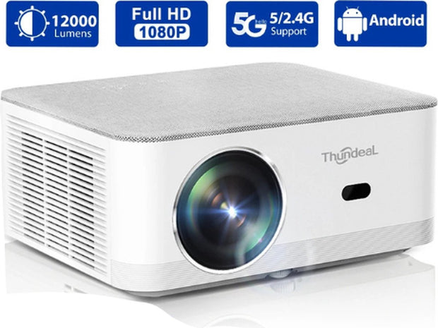 Projector - Mini beamer - Klein van formaat - Draagbaar - 1080 FULL HD - 4K - Video WIFI - Thuis bioscoop van hoge kwaliteit