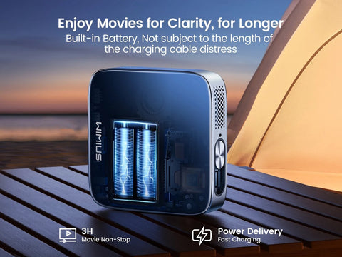 Mini beamer - Mini beamer projector - Mini projector smartphone - Mini projector bluetooth - Mini beamer wifi bluetooth - Mini projector voor telefoon - Android - FHD 1080P ondersteuning