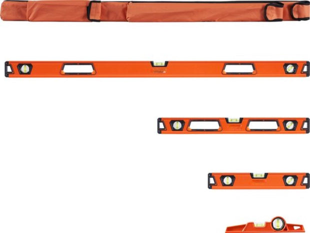 Waterpas Deluxe - Aluminium - 4 Stuks - Sterke Magneten - Opbergtas