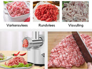 Elektrische vleesmolen 3 in 1 - Gehaktmolen - Worstenmaker - Worstvuller - Krachtig - 3000W