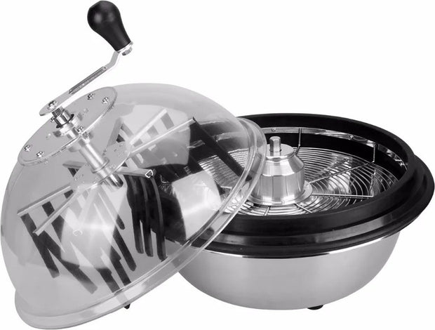 Oogsttrimmer - Roestvrijstalen 41 cm Kom - Stalen Messen - Knipmachine - 24 Rubberen Strips - Voor Verwijderen van Bladeren - Droge en Natte Bladeren