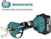 Accu snoeischaar - Accu-takkenschaar - elektrische boomschaar - tuinschaar - 21V - snijdiameter: 10/15/20/30 mm - Blauw