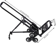 Transportkar - Trap Klimkar - Steekwagen - Draagbare Trap Klimmer - Voor Zware Voorwerpen - Tot 150kg - Zwart