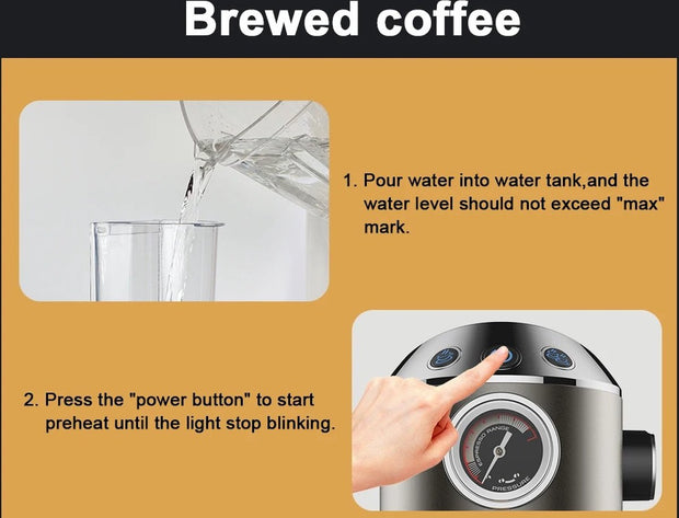 Espressoapparaat - Professionele Kwaliteit - 20 Bar - Semi-automatisch - Melkopschuimer - Inclusief Koffiemolen - Barista - Espresso - Cappuccino - Latte en Mocha