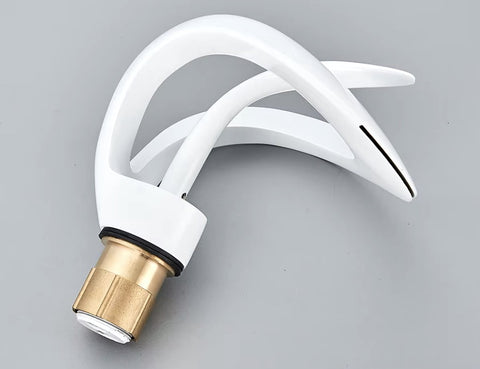 Luxe wastafelkraan - Gootsteen kraan - Waterval kraan - Kraan - Mengkraan - Wit