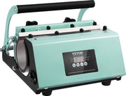 Tumbler Hittepers en -  Sublimatiemokken - RVS - Temperatuurbereik 0-250℃ - Met 8 Stuks - 20oz - Lege Mokken - Mokpers voor 11-30oz Tumblers - Met Warmteoverdrachtpapier - Handschoenen - 36,5 x 28 x 19,7 cm - Lichtgroen