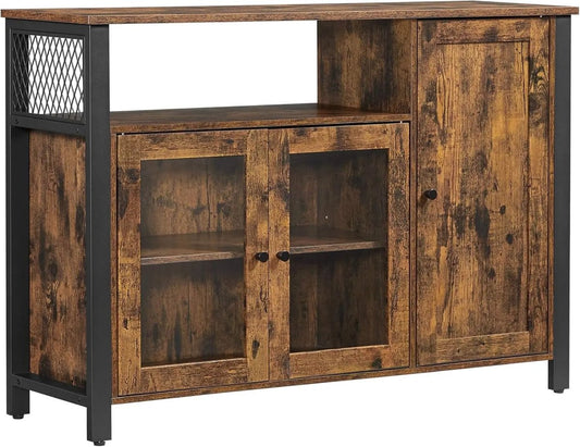 Kast - Dressoirkasten - Garderobekast - Opbergkast - Woonkamerkast - 110 cm x 33 cm x 75 cm - Bruin
