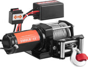 Elektrische lier - 12V - Lier 3000lbs/1361kg - Offroad motorlier - Kabel elektrische lier - Staalkabel met draadloze afstandsbediening - Zwart