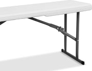 Fiesta opvouwbare receptie tafel en plastic banken 180cm, campingtafel