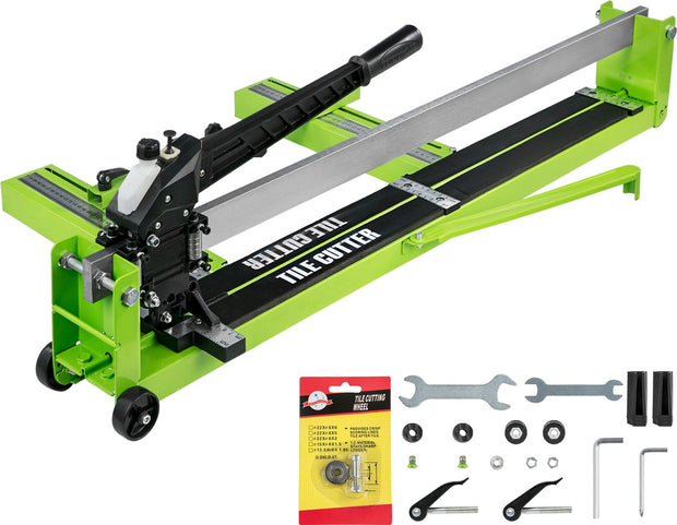 Tegelsnijder - 800mm - Handmatige Keramische Tegelsnijmachine - Met Twee Wielen en Rubberen Handgreep - voor het Snijden van Tegels, keramiek, Porseleinen Tegels