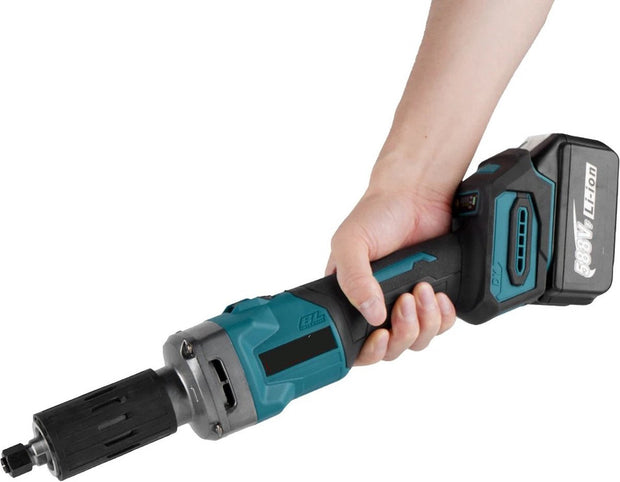 Elektrische Rechte Slijper - Graveer of Polijstmachine - Straight Grinder - 2 Accu's - Accu Lader - 4 Standen - 2000W - 18V