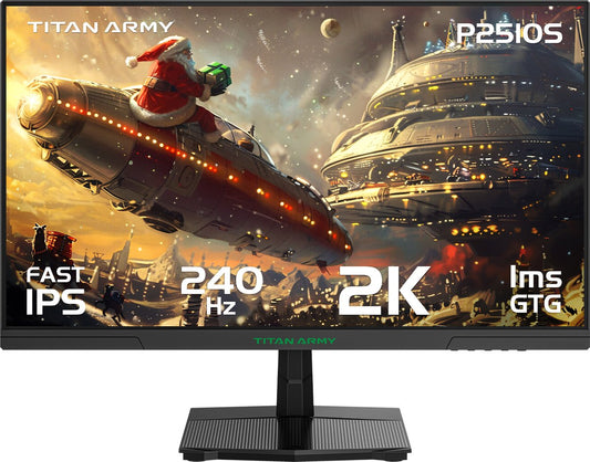 Gaming Monitor - 24,5” 2560*1440 QHD FAST IPS-scherm - 240Hz Refresh Rate - 1ms GTG - 95% DCI-P3 - HDR10 - Adaptive-Sync - Dynamic OD - Game Rush-modus - PIP & PBP-weergave - veelzijdige beeldmodi - weinig blauw licht - VESA-muurbevestiging